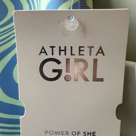 Athleta Girl - NWT - Chit Chat Kick Flare Capri - Blue/Green- L, XL, XXL - Picture 4 of 10